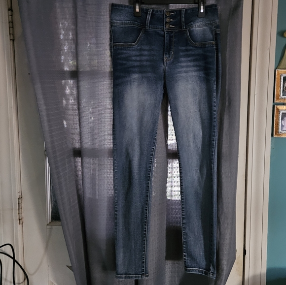 Juniors' WallFlower High-Rise Sassy Ankle Jeggings sz 9 - Picture 2 of 6